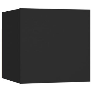 vidaXL Meuble TV mural Noir 30 5x30x30 cm