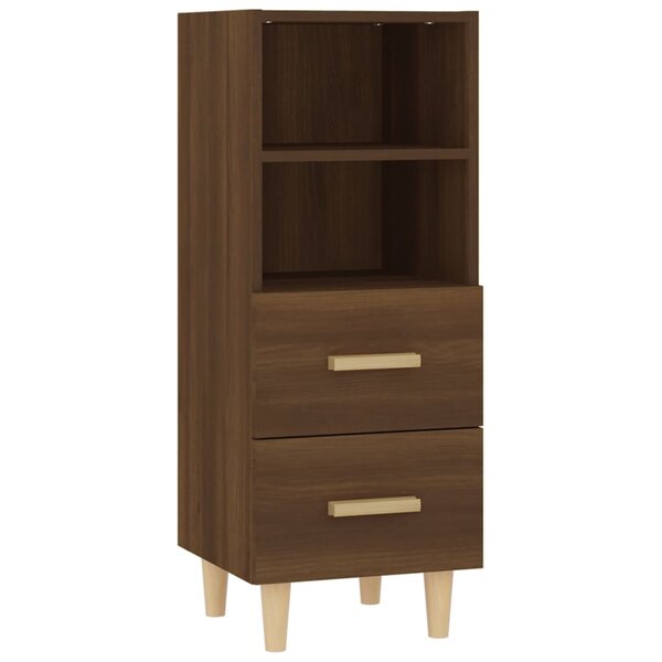vidaXL Buffet Chêne marron 34 5x34x90 cm Bois d'ingénierie