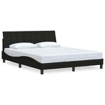 vidaXL Cadre de lit sans matelas noir 160x200 cm tissu