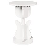 vidaXL Table d'appoint Blanc 39.5 x 39.5 x 53.5 cm Bois massif en pin