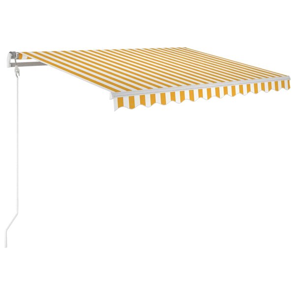 vidaXL Auvent rétractable automatique 300x250 cm Jaune et blanc