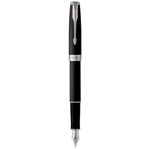 PARKER Sonnet Stylo plume noir mat  Plume fine  encre noire  Coffret cadeau