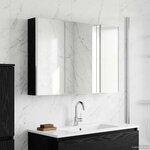 vidaXL Armoire Miroir de Salle de Bain Chêne noir 103 5 x 15 5 x 70 cm