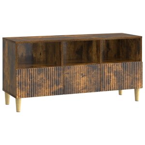 vidaXL Meuble TV Chêne fumé 102 x 34 5 x 50 cm Bois d'ingénierie