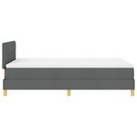 vidaXL Lit à Tiroir avec Matelas Gris Foncé 120x190 cm Tissu