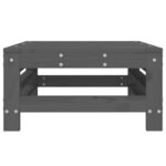 vidaXL Repose-pied de jardin gris bois de pin massif
