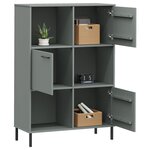 vidaXL Bibliothèque avec pieds en métal Gris 90x35x128 5 cm Bois OSLO