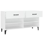 vidaXL Armoire à chaussures Blanc 102x35x55 cm Bois d'ingénierie