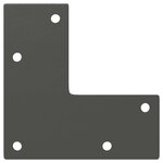 vidaXL Pieds de table basse coniques 4 pièces Anthracite 30-31 cm Acier