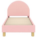 vidaXL Cadre de lit pour tout-petit avec tête de lit Rose 70 x 140 cm