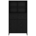 vidaXL Buffet 2 Pièces Chêne noir 81 x 36 x 150.5 cm Bois d'ingénierie