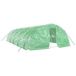 vidaXL Serre avec cadre en acier vert 50 m² 10x5x2 3 m