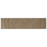 vidaXL Tapis de surface Naturel et noir 60 x 300 cm Jute