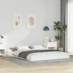 vidaXL Cadre de lit Blanc 140 x 210 cm Pin massif