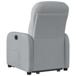 vidaXL Fauteuil inclinable électrique gris clair tissu