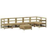 vidaXL Salon de jardin 7 Pièces bois de pin imprégné