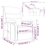 vidaXL Fauteuil de massage Crème Tissu