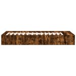 vidaXL Cadre de lit chêne fumé 100x200 cm bois d'ingénierie