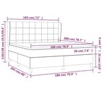 vidaXL Sommier à lattes de lit avec matelas Gris clair 180x200cm Tissu