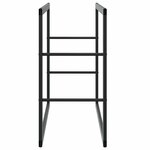vidaXL Portant de bois de chauffage noir 55x30x61 cm acier