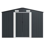 vidaXL Abri de jardin 257x392x181 cm Métal Anthracite