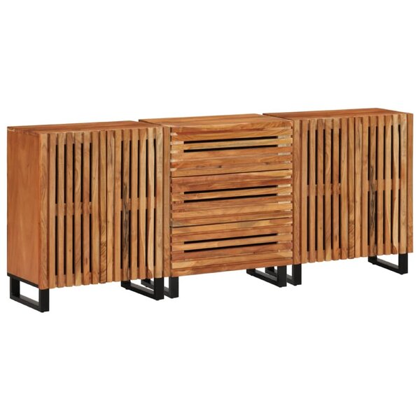 vidaXL Buffets 3 Pièces 60x34x75 cm bois d'acacia massif