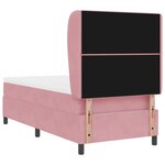 vidaXL Lit à ressorts avec matelas Rose 200 x 90 cm Velours