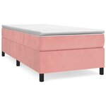 vidaXL Cadre de lit Rose 90x190 cm Velours