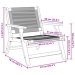 vidaXL Ensemble de chaises et table de jardin 5 pièces - Bois d'acacia noir