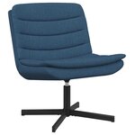 vidaXL Chaise pivotante Bleu 63 x 75 x 76 cm tissu