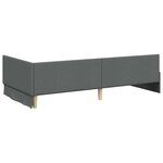 vidaXL Cadre de lit d'angle Gris foncé 90 cm x 190 cm Velours