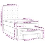 vidaXL Sommier à lattes de lit avec matelas Vert foncé 90x190 cm