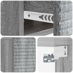 vidaXL Cabinet de chevet mural 2 Pièces Sonoma gris 49 x 34 5 x 20 cm