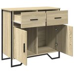 vidaXL Buffet chêne sonoma 79 5x35 5x74 5 cm bois d'ingénierie