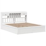 vidaXL Cadre de lit sans matelas blanc 180x200 cm bois massif de pin