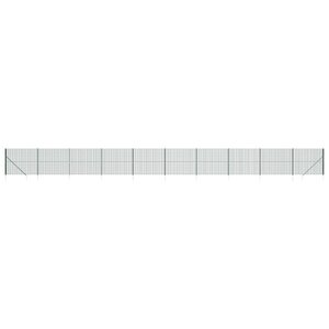 vidaXL Clôture en treillis métallique et piquet d'ancrage vert 1 4x25m