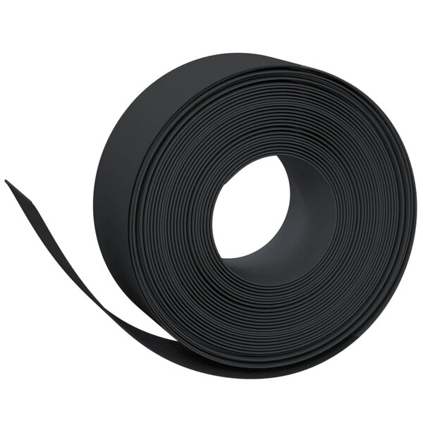vidaXL Bordure de jardin noir 10 m 20 cm polyéthylène