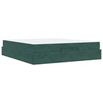 vidaXL Cadre de lit avec matelas avec matelas 2 Pièces Vert Velours