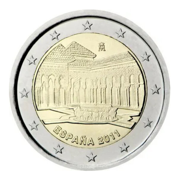 2 euros commémorative Espagne 2011 - La Cour des Lions.