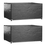 vidaXL Housses salon de jardin2Pièces 8œillets 180x135x80cm rectangulaire