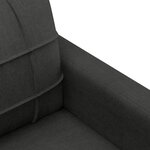 vidaXL Ensemble de canapés 3 Pièces avec coussins Noir Tissu