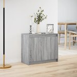 vidaXL Buffet avec LED sonoma gris 72x34x61 cm bois d'ingénierie