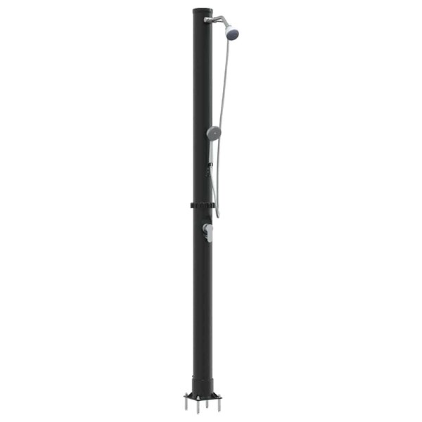 vidaXL Douche solaire extérieure Noir 217 cm PVC et aluminium