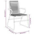 vidaXL Ensemble à dîner de jardin 7 Pièces Noir Rotin PVC