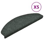 vidaXL Tapis autoadhésifs de marches 5 Pièces Vert 65x21x4 cm Aiguilleté