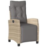 vidaXL Ensemble de jardin 7 pièces beige rattan poly