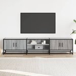 vidaXL Meuble TV sonoma gris 180x35x41 cm bois d'ingénierie