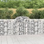vidaXL Paniers à gabions arqués 40 Pièces 200x30x100/120 cm Fer galvanisé