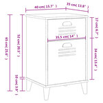 vidaXL Table de chevet VIKEN blanc bois d'ingénierie