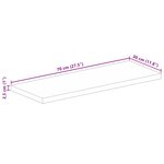 vidaXL Dessus de table 70x30x2 5 cm rectangulaire bois massif manguier